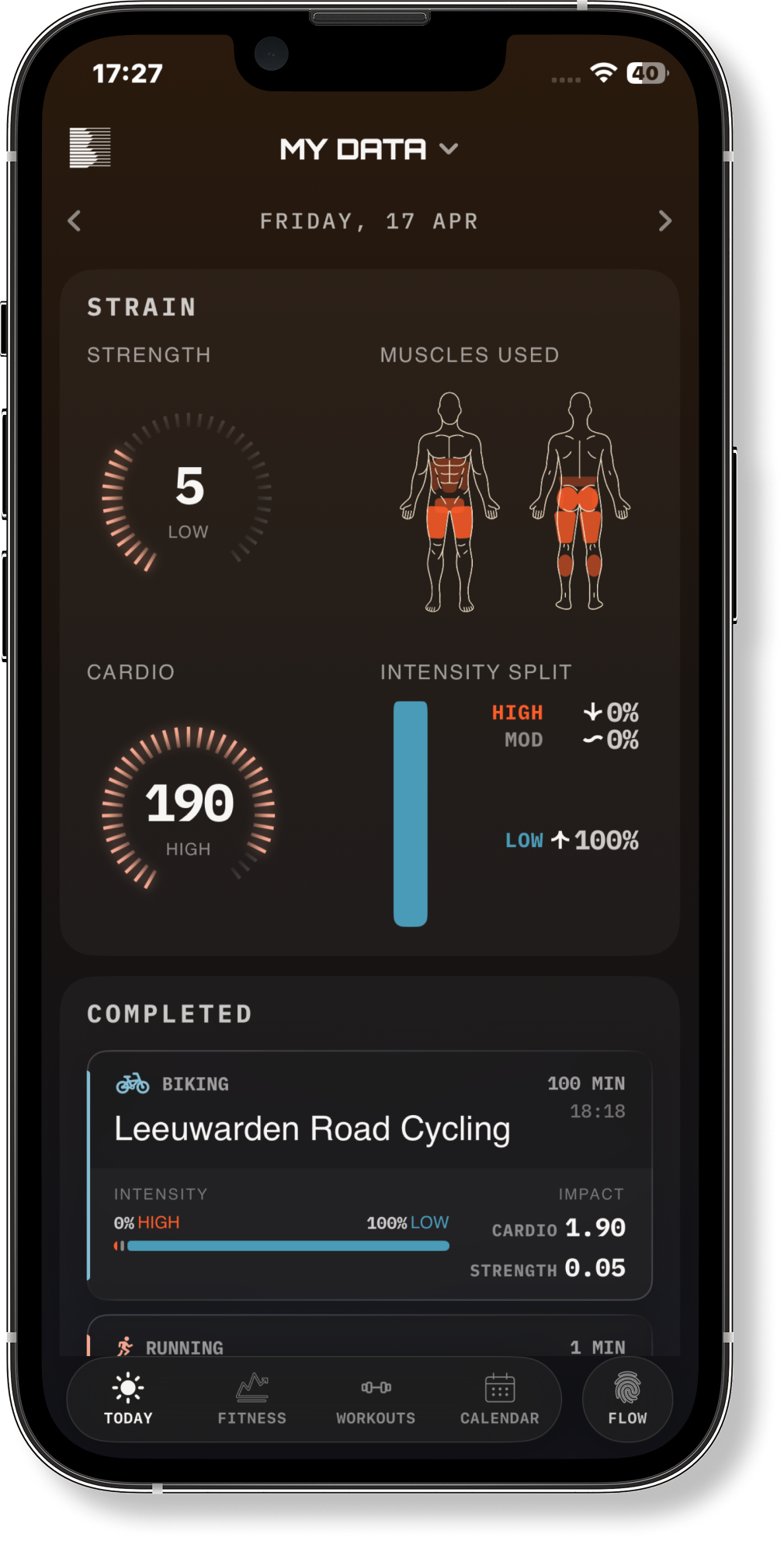 Beoflow Strain & Recovery Data